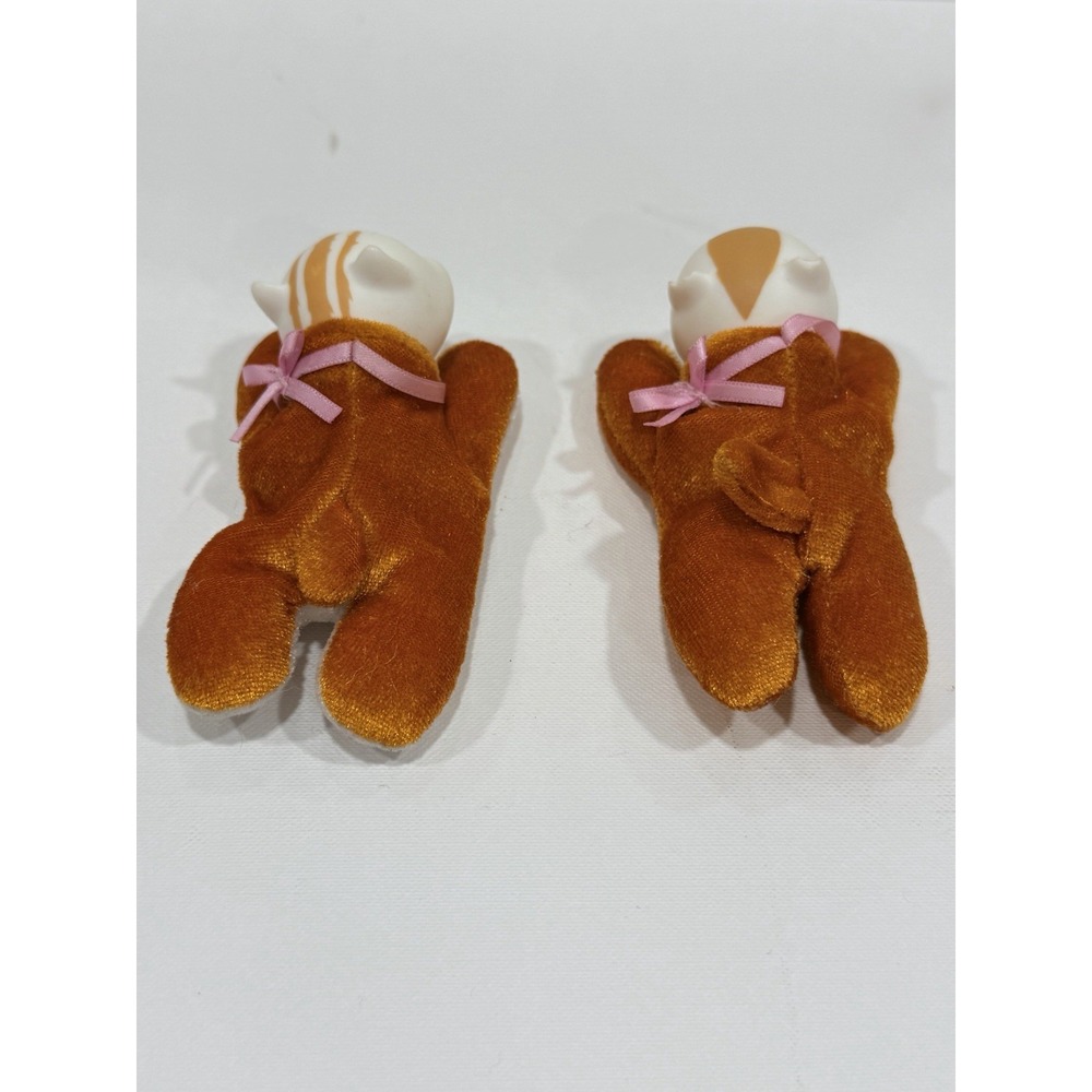 Kitty Surprise Baby Kittens LOT of 2 Stuffed Animal Plush Brown And White Cats - Picture 4 of 9